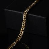 18k Classic Width Chain Bracelet for Men Women Jewelry Gift