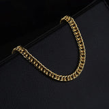 18k Classic Width Chain Bracelet for Men Women Jewelry Gift