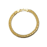 18k Classic Width Chain Bracelet for Men Women Jewelry Gift