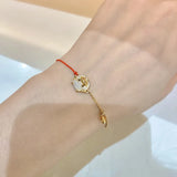18k Red Rope Bracelet for Women - High Jewelry