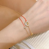 18k Red Rope Bracelet for Women - High Jewelry