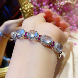 18k Natural Jade Gemstone Bracelet for Women High Jewelry