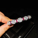 18k Natural Jade Gemstone Bracelet for Women High Jewelry