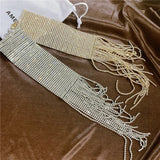 Rhinestone Tassel Hand Chain for Women Bridal Wedding Jewelry
