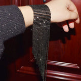 Rhinestone Tassel Hand Chain for Women Bridal Wedding Jewelry