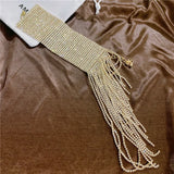 Rhinestone Tassel Hand Chain for Women Bridal Wedding Jewelry