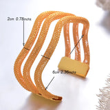 24K Dubai Bangles for Women Girls Bride Bracelet Gift