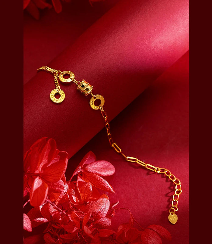 24k Small Waist Bracelet Women Fine Jewelry