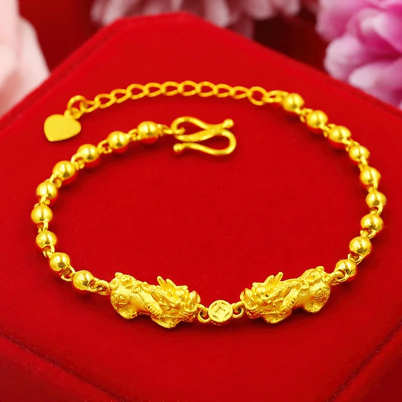 24k Plated Pixiu Bracelet for Women