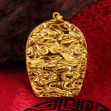 24k Pure Buddha Pendant Necklace for Women Men Thick Pendant