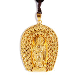 24k Pure Buddha Pendant Necklace for Women Men Thick Pendant