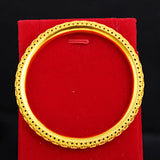 24k Yellow Plated Filigree Bracelet Bangle for Women