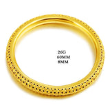 24k Yellow Plated Filigree Bracelet Bangle for Women