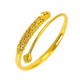 Vintage Embossed Peacock Bracelet - 24k Gold Plated