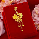 24k Gold Plated Goldfish Necklace for Women Pendant Clavicle Chain