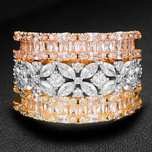 Stackable Wedding Rings Set CZ Bridal Jewelry