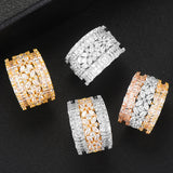 Stackable Wedding Rings Set CZ Bridal Jewelry