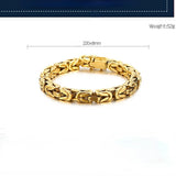 316L Stainless Steel 8MM Silver Chain Bracelet For Men