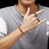 316L Stainless Steel 8MM Silver Chain Bracelet For Men