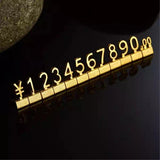Adjustable 3D Metal Shelving with Euro Pound Numeral Cubes