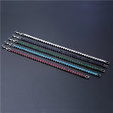4mm CZ Tennis Bracelet Iced Out Crystal Wedding Jewelry Silver Chain
