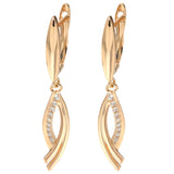 Rose Drop Earring Hyperbolic Cross Cubic Zircon Cut Fine Jewelry