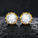 5mm Crystal 925 Sterling Silver Stud Earrings for Women Wedding