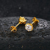5mm Crystal 925 Sterling Silver Stud Earrings for Women Wedding