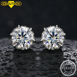 5mm Crystal 925 Sterling Silver Stud Earrings for Women Wedding