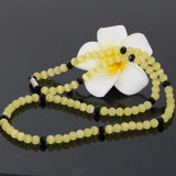 Yellow Cat Eyes Stone 3 Rows Bracelet with Magnetic Clasps