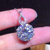 7 Carats Zircon Diamond Pendant Necklace for Women