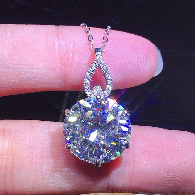 7 Carats Zircon Diamond Pendant Necklace for Women