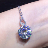 7 Carats Zircon Diamond Pendant Necklace for Women