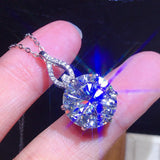 7 Carats Zircon Diamond Pendant Necklace for Women