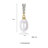 8-9mm Freshwater Pearl Earrings 925 Sterling Silver Stud Wedding