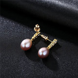 8-9mm Freshwater Pearl Earrings 925 Sterling Silver Stud Wedding