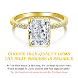 8A Zirconia 925 Silver Rings 18k Plated Women Wedding Engagement Valentine Gift