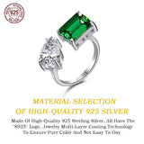 8A Zirconia 925 Silver Rings 18k Plated Women Wedding Engagement Valentine Gift