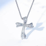 925 Silver Crucifix Charm Necklace Choker for Women