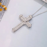925 Silver Jesus Cross Pendant Necklace