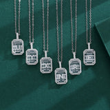 925 Silver Perfume Bottle Alphabet Necklace Pendant Choker