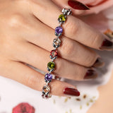 925 Silver Gemstone Bracelets For Women Wedding Jewelry