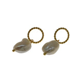 925 Silver Sterling Earrings Baroque Freshwater Pearl Earrings For Women