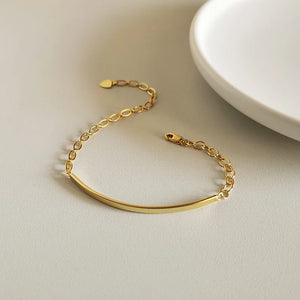 925 Silver Bracelet 18K Strip Bracelet For Women