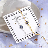 925 Silver Bracelets Cz Crystal Charms Bracelet Enamel Lucky Eye Beads Bracelet