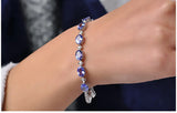 925 Silver Bracelet with Created Sapphire Gemstone