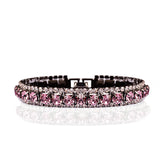 925 Silver Crystal Diamond Bracelet Women Valentines Wedding Jewelry