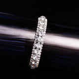 925 Silver Crystal Diamond Bracelet Women Valentines Wedding Jewelry