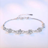 Purple Zirconia Flower Bracelet