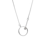 925 Silver Circle Necklace Women's Clavicle Chain Choker Kolye Colar